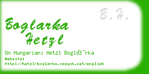 boglarka hetzl business card